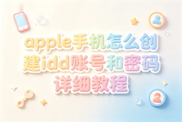 apple手机怎么创建id账号和密码详细教程