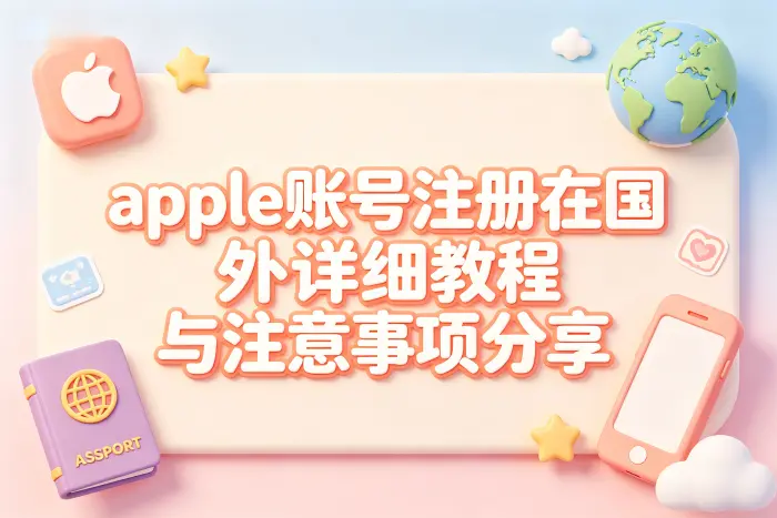 apple账号注册在国外详细教程与注意事项分享