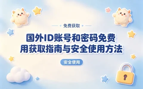 国外id账号和密码免费用获取指南与安全使用方法