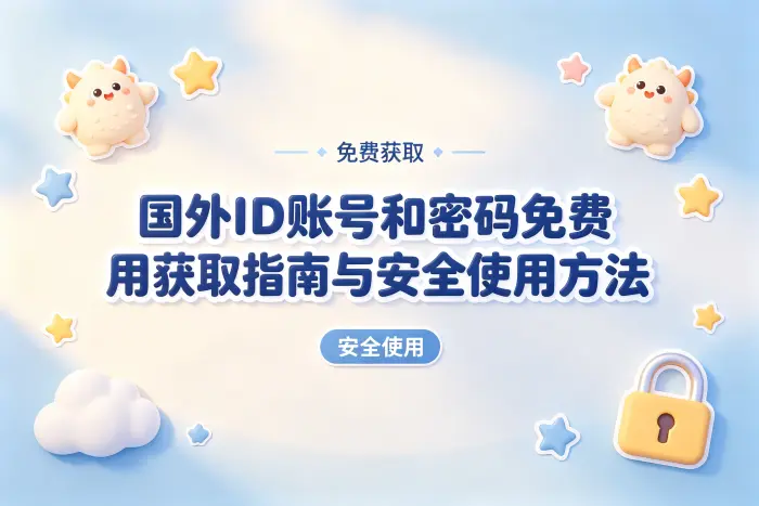 国外id账号和密码免费用获取指南与安全使用方法