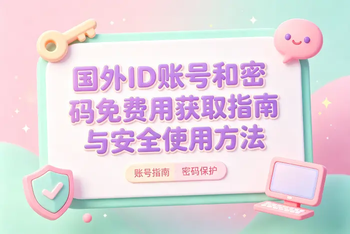 获取国外账号时应先确认使用需求