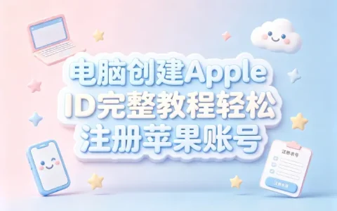 电脑创建apple id完整教程轻松注册苹果账号