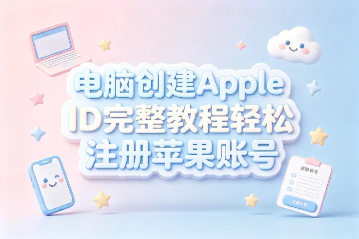 电脑创建apple id完整教程轻松注册苹果账号