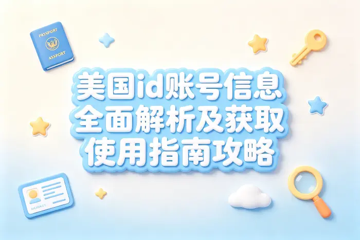 美国id账号信息全面解析及获取使用指南攻略