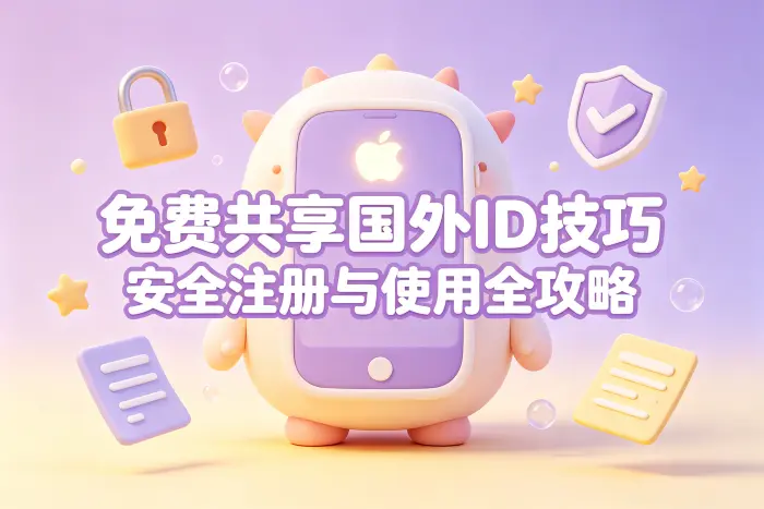 免费共享国外ID常见方式及限制