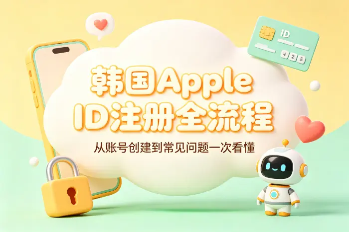 创建韩国 Apple ID 的注册步骤