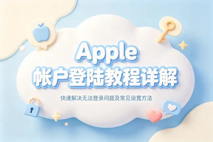 apple帐户登陆教程详解快速解决无法登录问题及常见设置方法