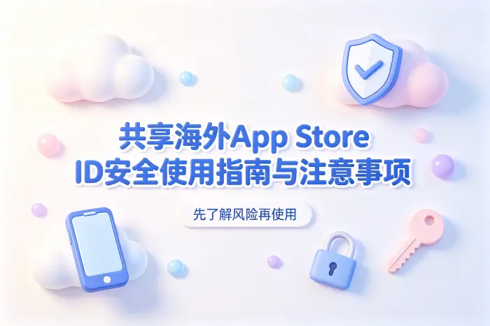 共享海外appstore id安全使用指南与注意事项