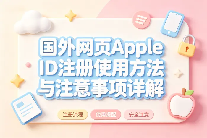 国外的网页apple id注册使用方法与注意事项详解