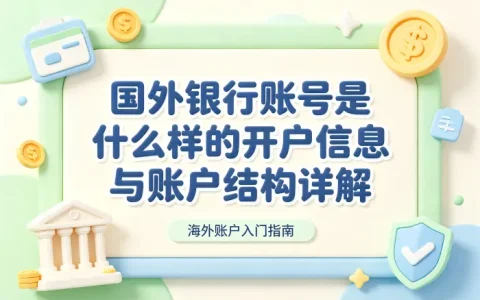 国外银行账号是什么样的开户信息与账户结构详解