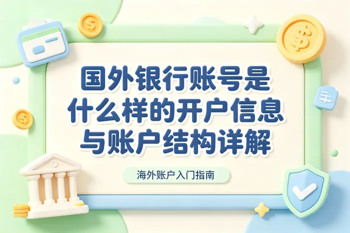 国外银行账号是什么样的开户信息与账户结构详解