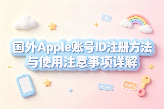 国外apple 账号id注册方法与使用注意事项详解