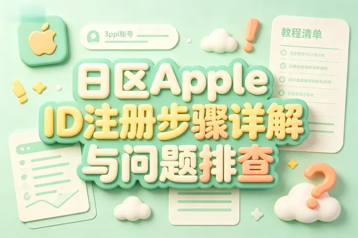 Apple ID 日区注册操作步骤