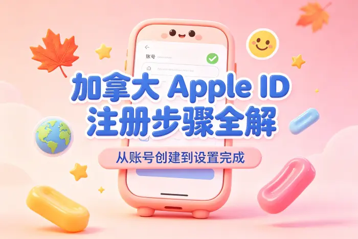 创建加拿大 Apple ID 的注册步骤