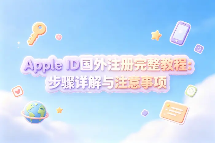 创建海外地区 Apple ID 的基本步骤