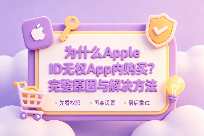 此apple id无权在app内购买相关内容配图 3