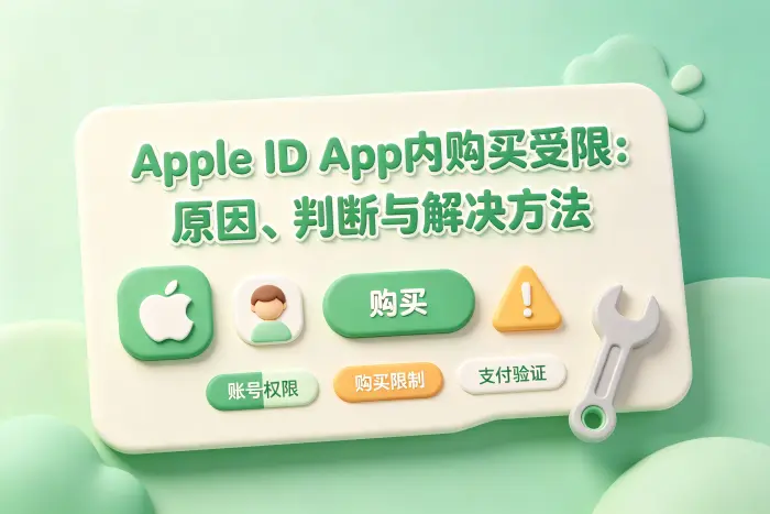 此apple id无权在app内购买相关内容配图 4
