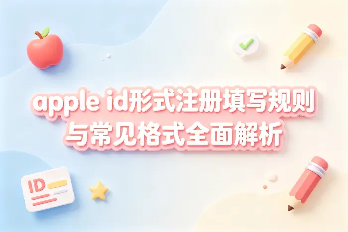 apple id形式注册填写规则与常见格式全面解析