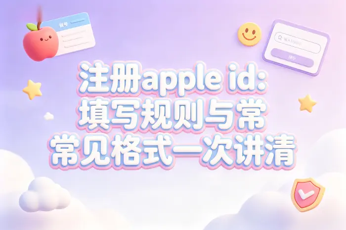 注册 Apple ID 前需要准备什么