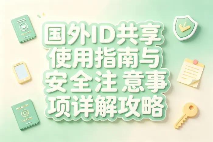 国外id共享使用指南与安全注意事项详解攻略