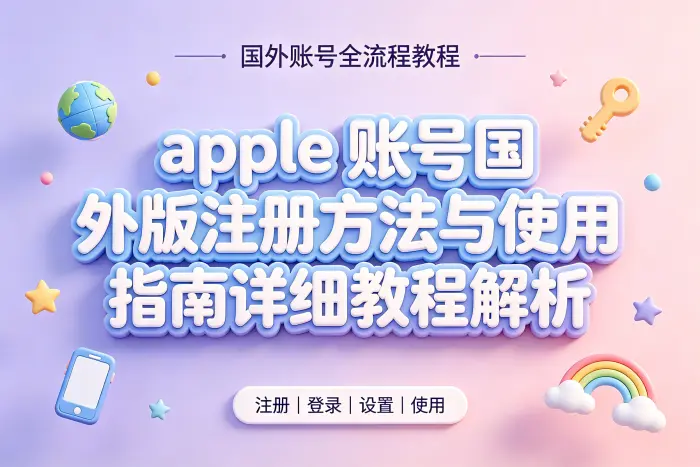 apple 账号国外版注册方法与使用指南详细教程解析