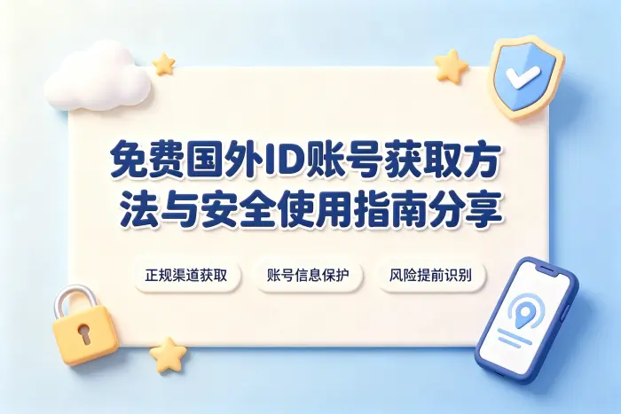 免费国外id账号获取方法与安全使用指南分享