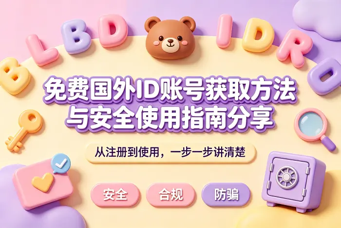 获取免费国外ID账号的常见方式