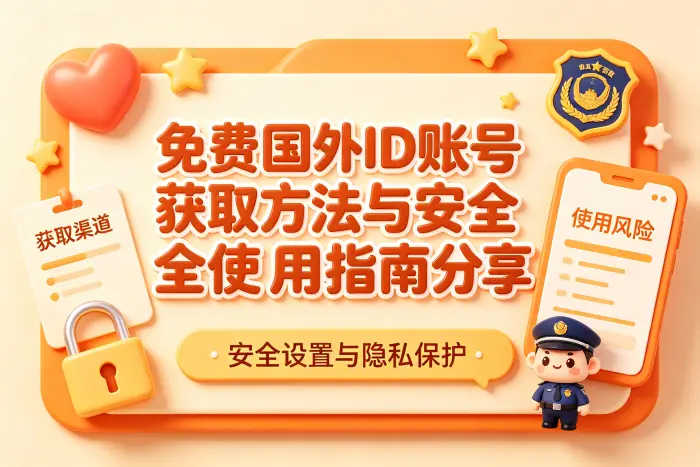 免费国外ID账号使用中的安全建议