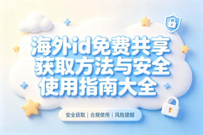 海外id免费共享获取方法与安全使用指南大全