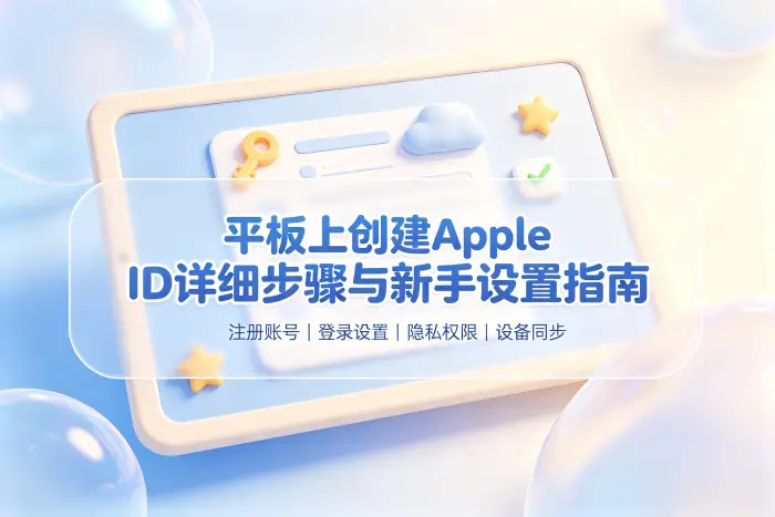 平板上创建apple id详细步骤与新手设置指南