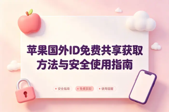 苹果国外id免费共享获取方法与安全使用指南
