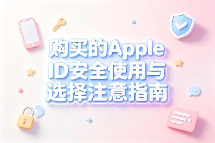 购买的apple id安全使用与选择注意指南