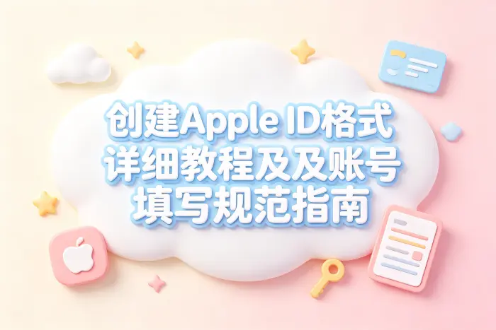 创建apple id格式详细教程及账号填写规范指南